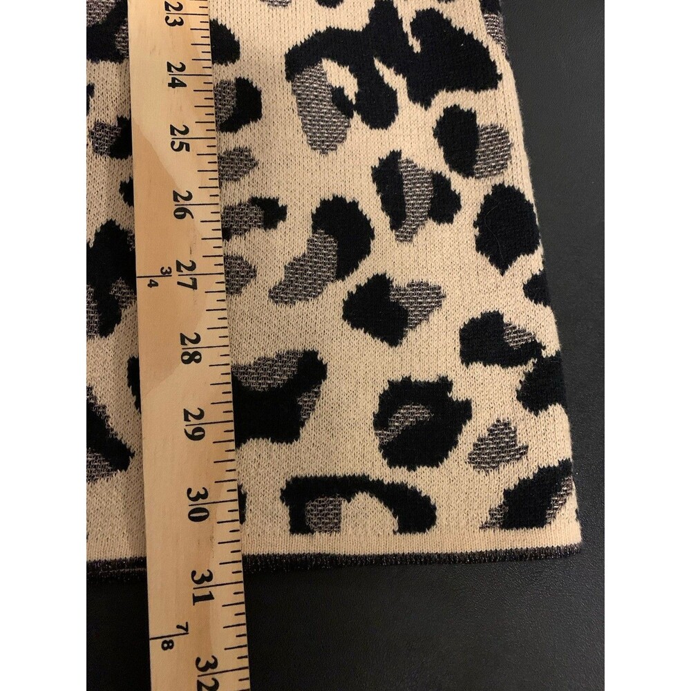 Chicos Size 0 Petite 0P Womens Small Petite Cardigan Open Leopard Print Pockets - Picture 6 of 6